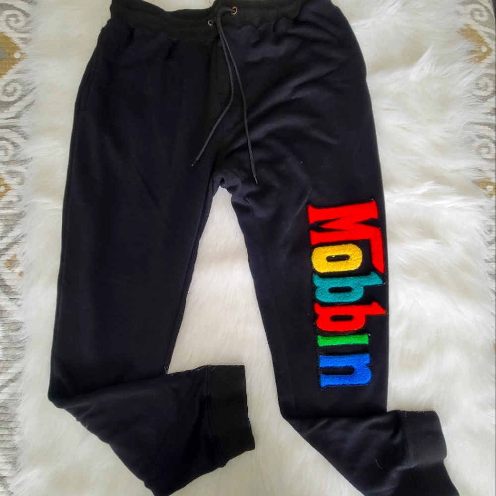 Hudson Outerwear Mobbin Joggers Track Sweat Pants 3X Check Measurements Patches